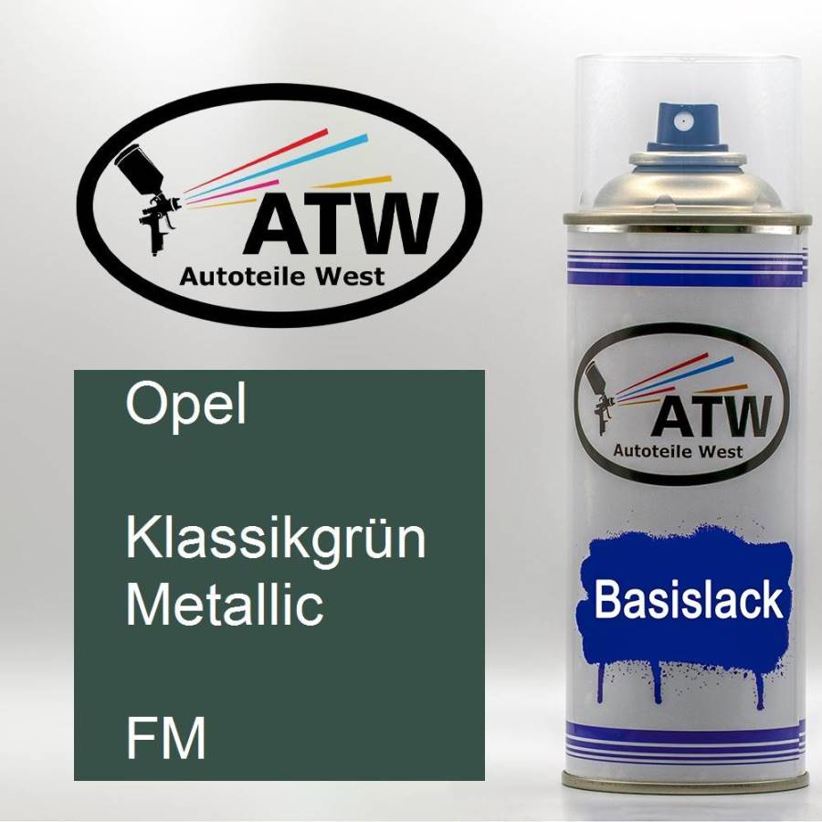 Opel, Klassikgrün Metallic, FM: 400ml Sprühdose, von ATW Autoteile West.